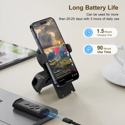 Remote Control for TikTok Scrollingwith Smartphone Holder Stand, Wireless PageTurner, Camera Shutter Video Recording foriOS Android, Phone Selfie Accessory,